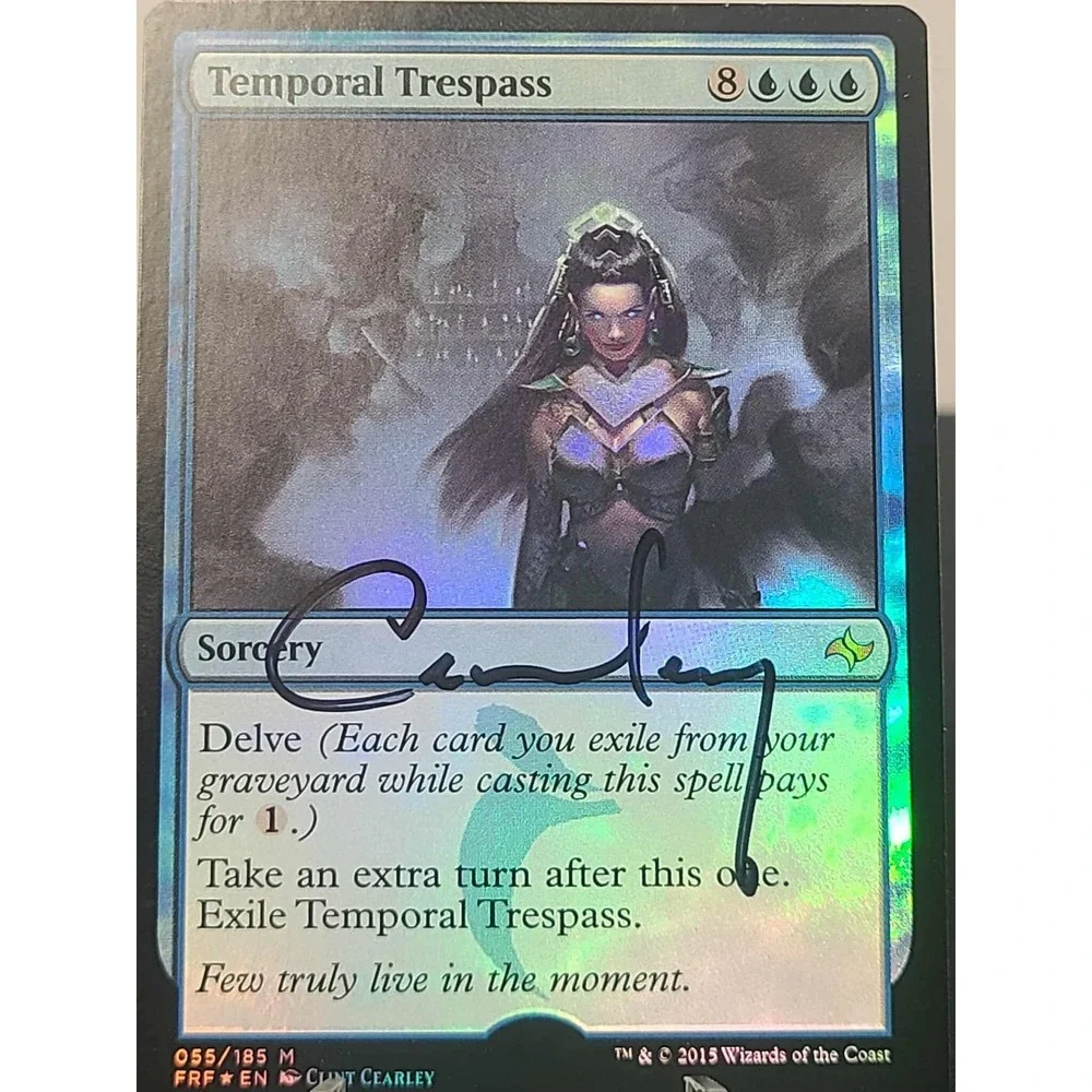 Temporal Trespass – Artist Proof AP – Foil – Signed White Back MTG Fate Reforged